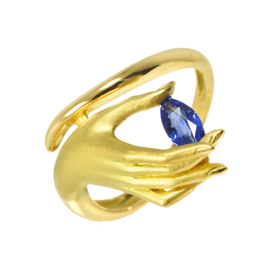 SAPPHIRE RING YELLOW GOLD 750: Sapphire Ring Yellow Gold 750 Brand: Unbranded Type/Style: Ring Material: 750 Yellow Gold, Main Stone Sapphire Color: Yellow Gold Size: 5.75-6(US) Accessories: None Accessories Notice: Whe