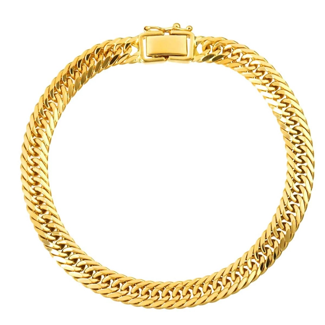KIHEI CHAIN BRACELET YG 750: Kihei chain Bracelet YG 750 Brand: Unbranded Type/Style: Bracelet Material: 750 Yellow Gold, Color: Gold Size: Inner circumference:6.9inch Width:(max.) 6.1mm Accessories: None Accessories