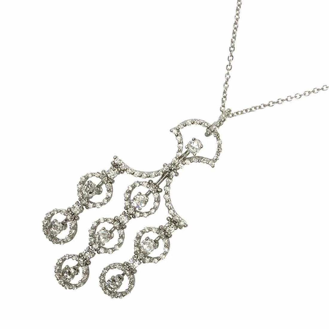 DAMIANI DIAMOND NECKLACE PG 750: DAMIANI Diamond Necklace PG 750 Brand: DAMIANI Type/Style: Necklace Material: 750 White Pink Gold, Main Stone Natural Color: White gold Size: internal circumference of the chain: 20.1inch to 16.3inch 
