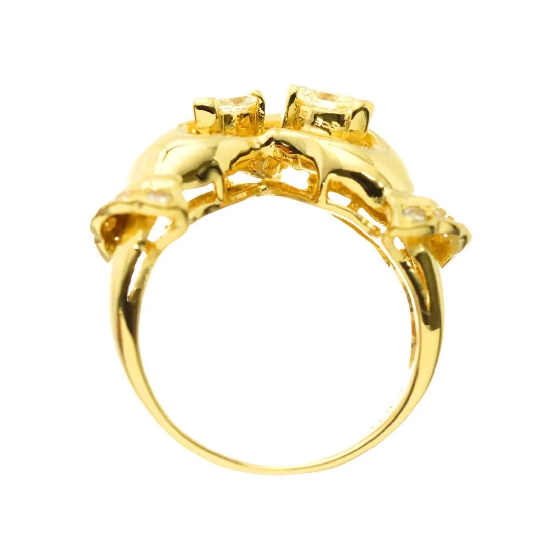 DIAMOND RING YELLOW GOLD 750: Diamond Ring Yellow Gold 750 Brand: Unbranded Type/Style: Ring Material: 750 Yellow Gold, Main Stone Natural Color: Yellow Gold Size: 4.5-4.75(US) Accessories: None Accessories Notice: Whe