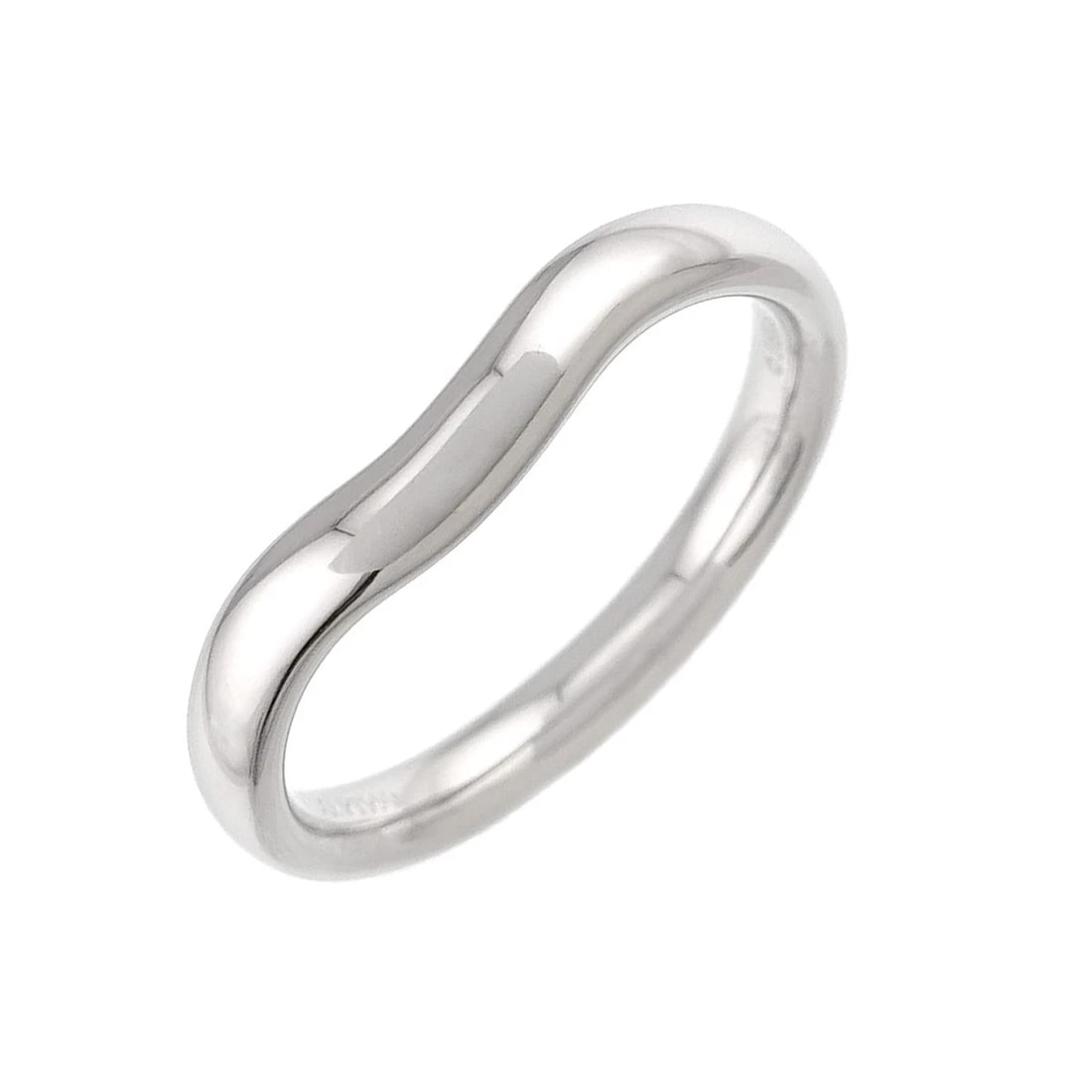 TIFFANY CO. CURVED BAND RING PLATINUM: TIFFANY Co. Curved Band Ring Platinum Brand: TIFFANY Co. Type/Style: Ring Material: Pt950, Color: Platinum Size: 7.25-7.5(US) Accessories: None Accessories Notice: When purchasing pre-owne