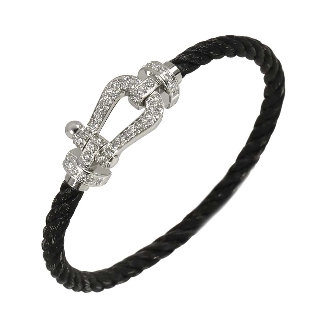 FRED FORCE 10 LM DIAMOND BRACELET WG 750: FRED Force 10 LM Diamond Bracelet WG 750 Brand: FRED Type/Style: Bracelet Material: 750 White Gold, Main Stone Natural Color: White Gold Size: Inner circumference. 6.7inch Width:(max.) 12.7mm Acce