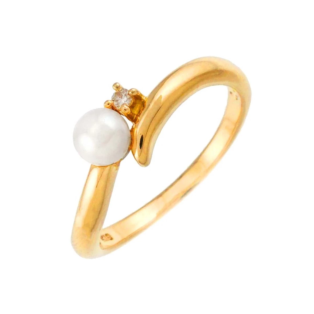 TASAKI AKOYA PEARL DIAMOND RING YG 750: TASAKI Akoya pearl Diamond Ring YG 750 Brand: TASAKI Type/Style: Ring Material: 750 Yellow Gold, Color: Gold Size: 5.25(US) Accessories: None Accessories Notice: When purchasing pre-owned