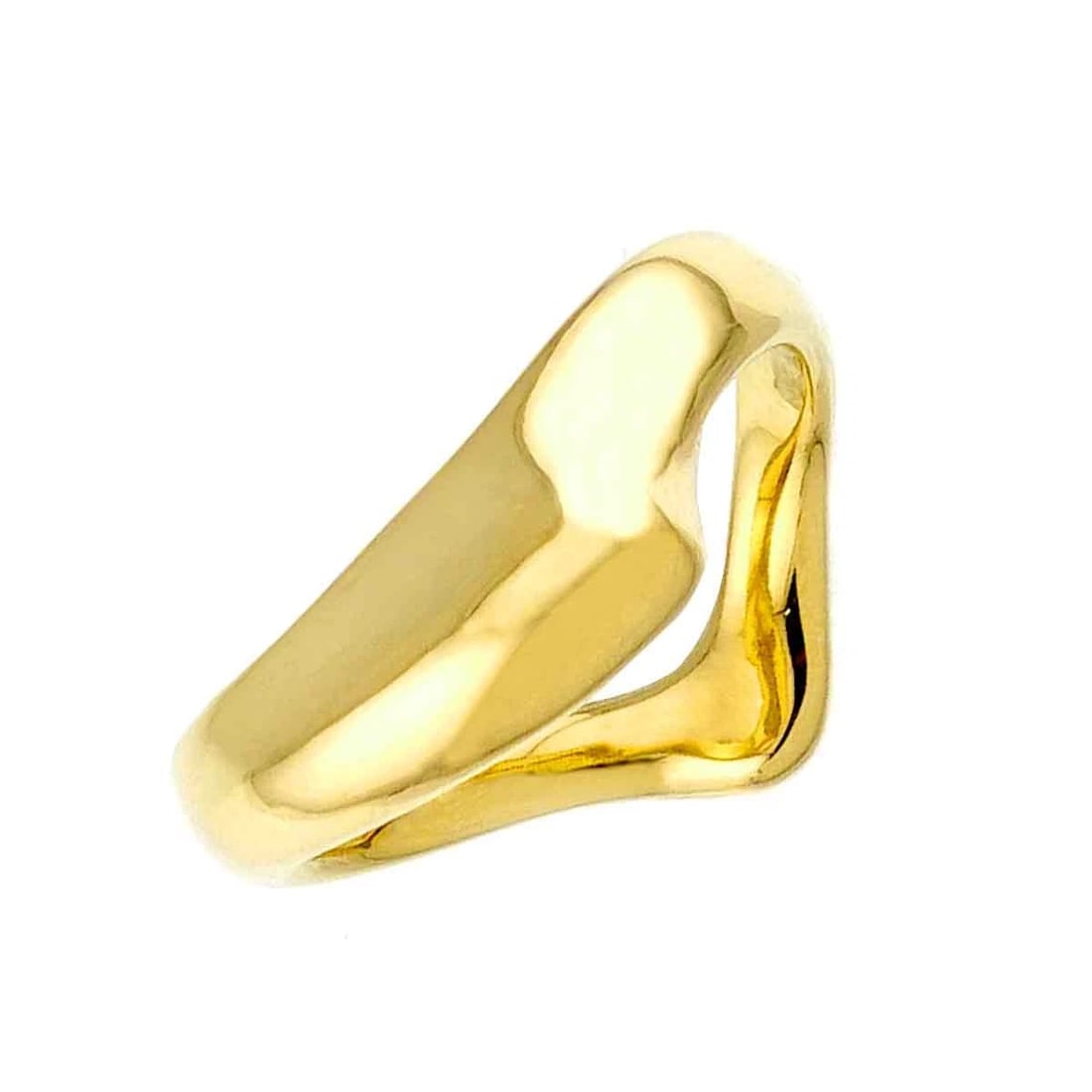 TIFFANY CO. OPEN HEART RING YG 750: TIFFANY Co. Open Heart Ring YG 750 Brand: TIFFANY Co. Type/Style: Ring Material: 750 Yellow Gold, Color: Gold Size: 4.75-5(US) Accessories: None Accessories Notice: When purchasing pre-own