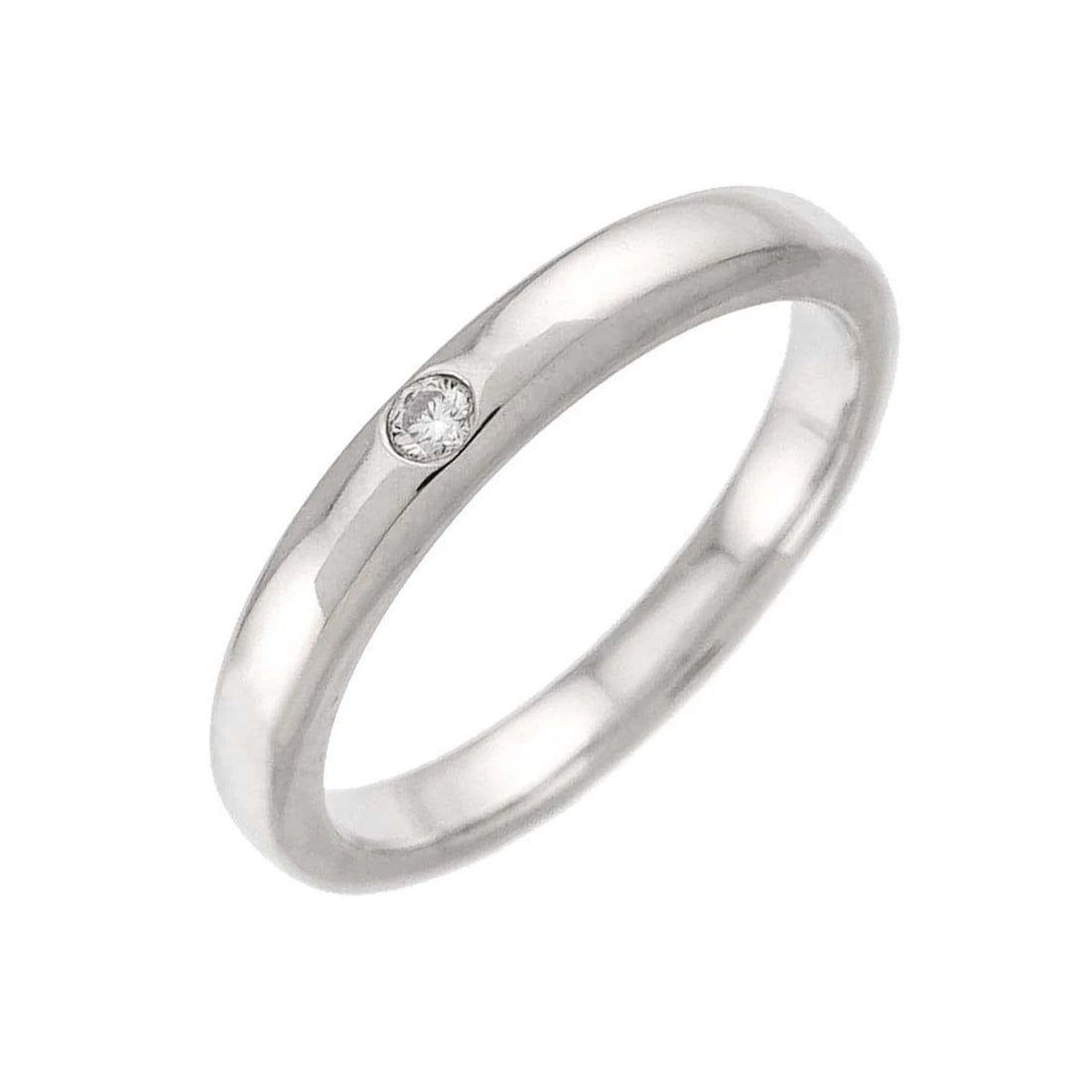 TIFFANY CO. STACKING BAND RING DIAMOND: TIFFANY Co. Stacking Band Ring Diamond Brand: TIFFANY Co. Type/Style: Ring Material: PT950, Main Stone Natural Color: Platinum Size: 3.75(US) Accessories: None Accessories Notice: When pur