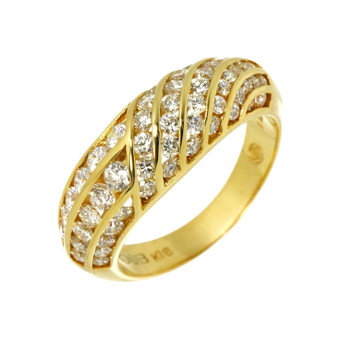 GAINSBOROUGH DIAMOND RING YG 750 (1 of 4)