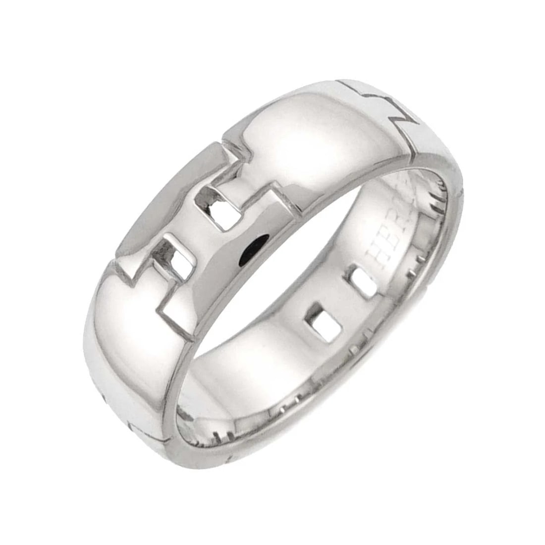 HERMES HERCULES RING WHITE GOLD 750: HERMES Hercules Ring White Gold 750 Brand: HERMES Type/Style: Ring Material: 750 White Gold, Color: White Gold Size: 4-4.5(US) Accessories: None Accessories Notice: When purchasing pre-owned goods,