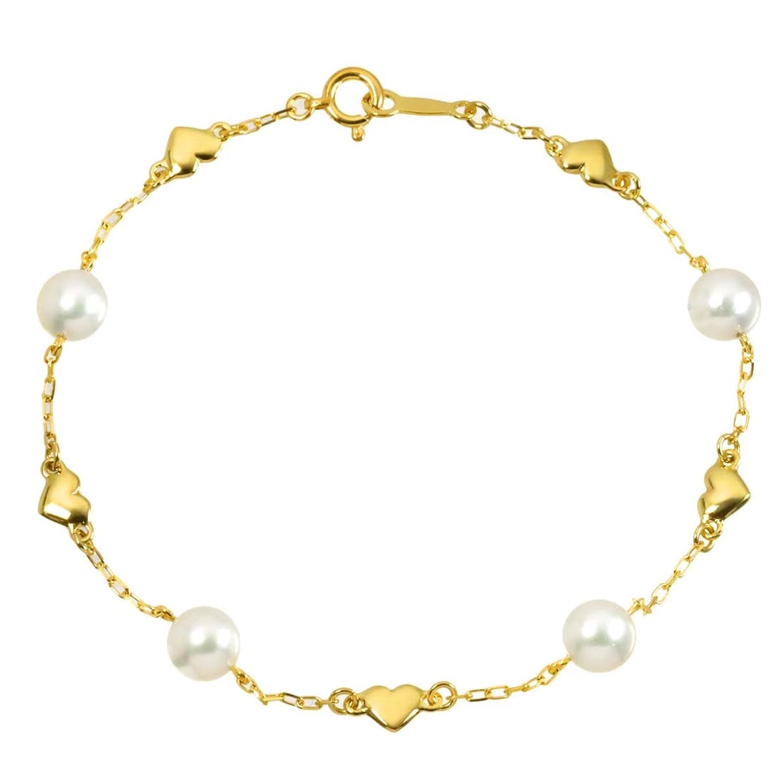MIKIMOTO AKOYA PEARL BRACELET YG 750: MIKIMOTO Akoya Pearl Bracelet YG 750 Brand: MIKIMOTO Type/Style: Bracelet Material: 750 Yellow Gold, Color: Gold Size: Inner circumference 6.7inch Width:(max.) 5.9mm Accessories: None Acce