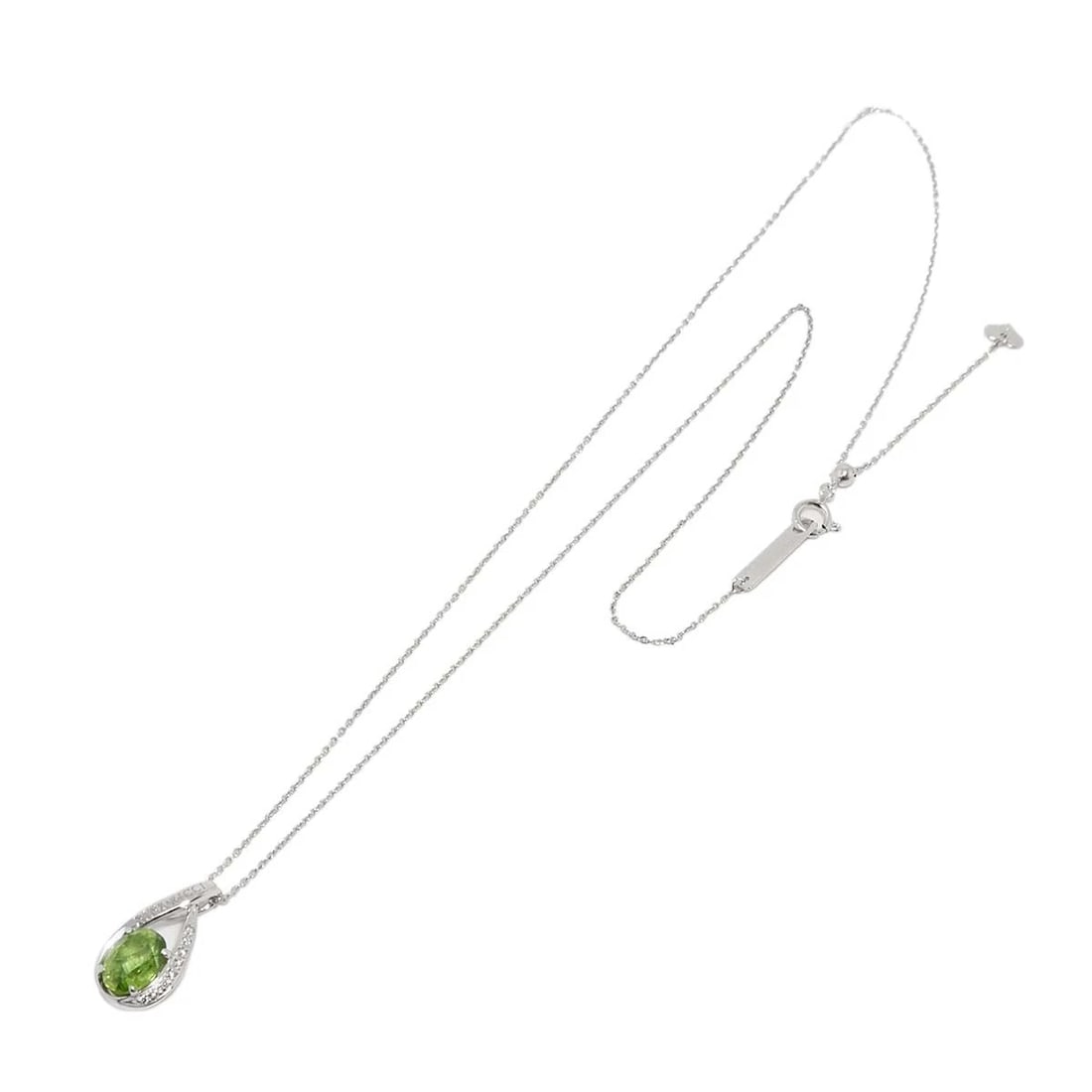 NINA RICCI SPHENE DIAMOND NECKLACE: NINA RICCI Sphene Diamond Necklace Brand: NINA RICCI Type/Style: Necklace Material: 18K White Gold, Color: White Gold Size: internal circumference of the chain:17.7inch(Adjustable) Top