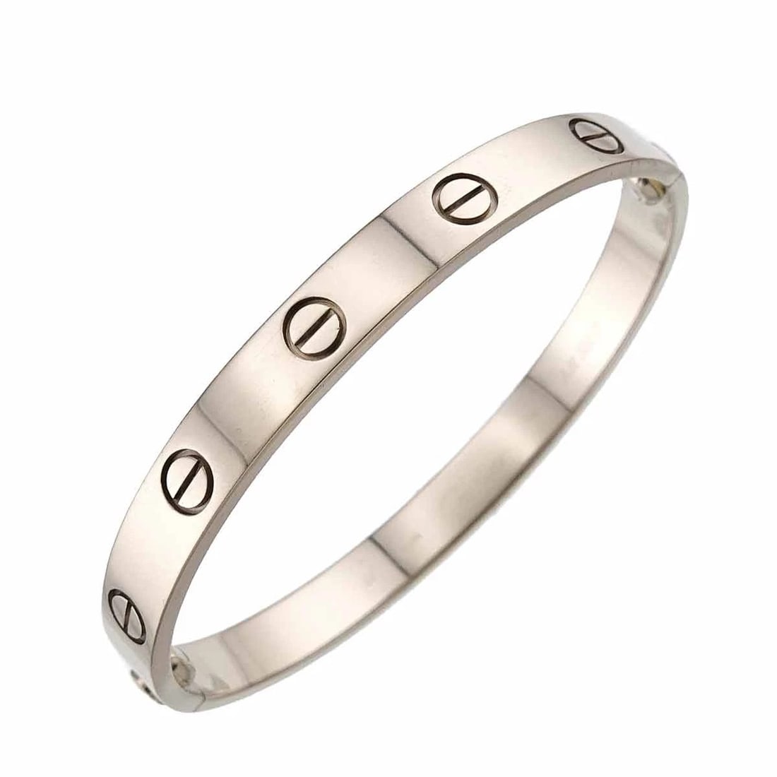 CARTIER LOVE BRACELET 18K WHITE GOLD 750: Cartier Love Bracelet 18K White Gold 750 Brand: Cartier Type/Style: Bracelet Material: 750 White Gold, Color: White Gold Size: Inner circumference:5.9inch Width:(max.) 6.2mm Accessories: None
