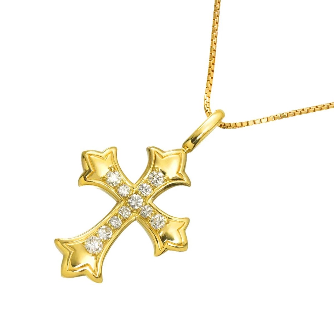 DIAMOND NECKLACE YG YELLOW GOLD 750: Diamond Necklace YG Yellow Gold 750 Brand: Unbranded Type/Style: Necklace Material: 750 Yellow Gold, Main Stone Natural Color: Yellow Gold Size: internal circumference of the chain:19.7inch (Adjustabl