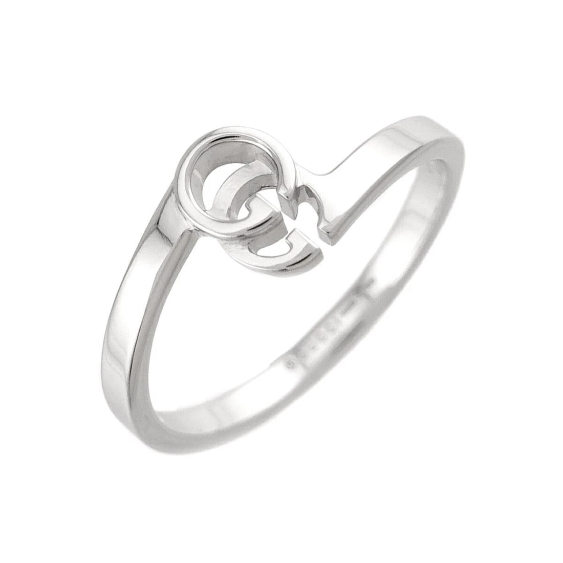 GUCCI GG LOGO RING WHITE GOLD 750 (1 of 2)