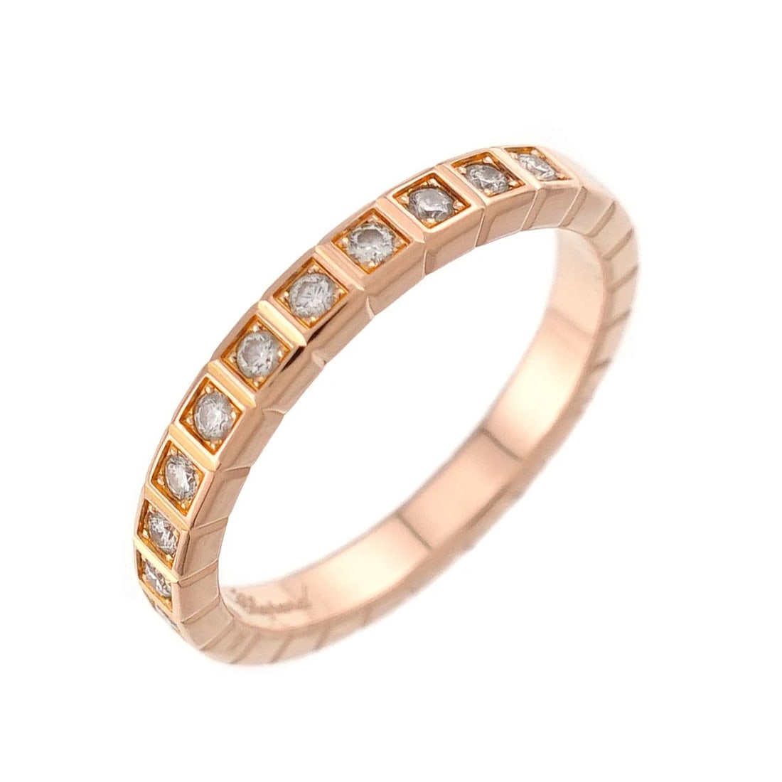 CHOPARD ICE CUBE DIAMOND RING PG 750: Chopard Ice Cube Diamond Ring PG 750 Brand: Chopard Type/Style: Ring Material: 750 Pink Gold, Main Stone Natural Color: Pink Gold Size: 4(US) Accessories: None Accessories Notice: When pur