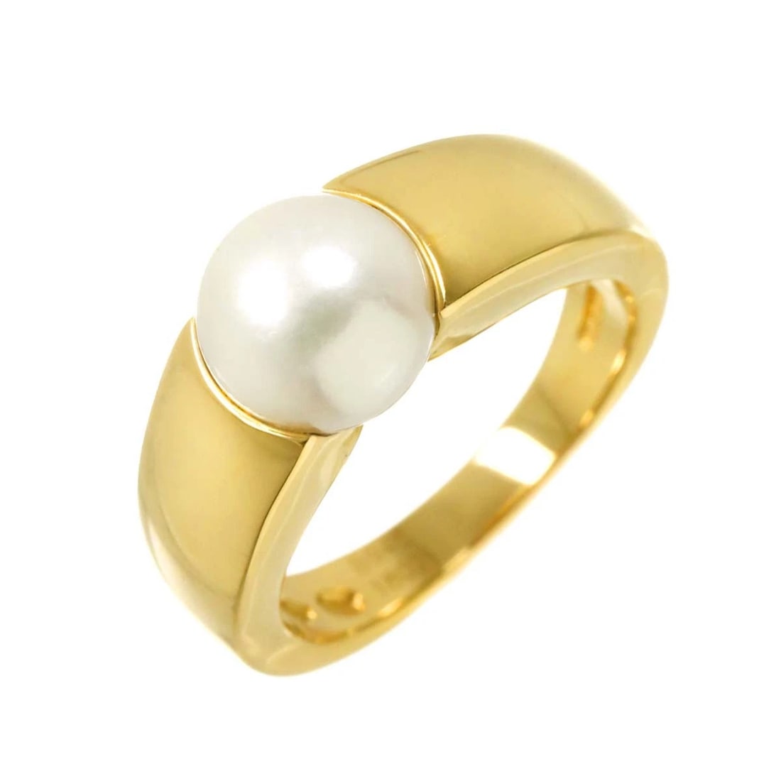 BOUCHERON AKOYA PEARL RING YG 750: BOUCHERON Akoya Pearl Ring YG 750 Brand: BOUCHERON Type/Style: Ring Material: 750 Yellow Gold, Color: Yellow Gold Size: 6-6.25(US) Accessories: None Accessories Notice: When purchasing pre
