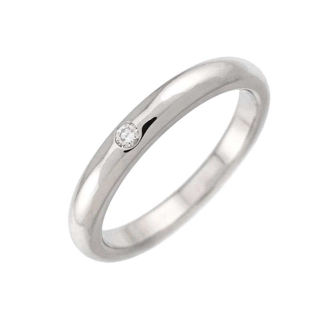TIFFANY CO. STACKING BAND RING DIAMOND: TIFFANY Co. Stacking Band Ring Diamond Brand: TIFFANY Co. Type/Style: Ring Material: PT950, Main Stone Natural Color: Platinum Size: 4.75-5(US) Accessories: None Accessories Notice: When p