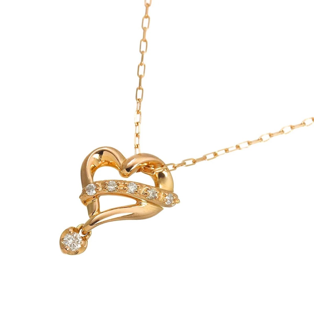 4C DIAMOND NECKLACE PINK GOLD 750: 4C Diamond Necklace Pink Gold 750 Brand: 4C Type/Style: Necklace Material: 750 Pink Gold, Main Stone Natural Color: Pink Gold Size: internal circumference of the chain:15.7inch to14.2inch Top