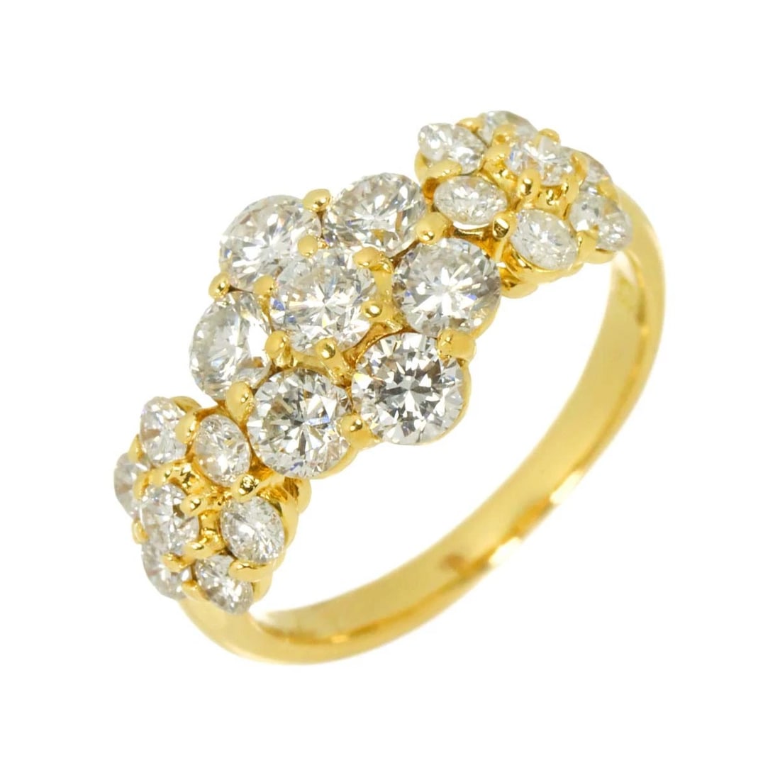 DIAMOND RING YELLOW GOLD 750: Diamond Ring Yellow Gold 750 Brand: Unbranded Type/Style: Ring Material: 750 Yellow Gold, Color: Yellow Gold Size: 3.75(US) Accessories: None Accessories Notice: When purchasing pre-owned