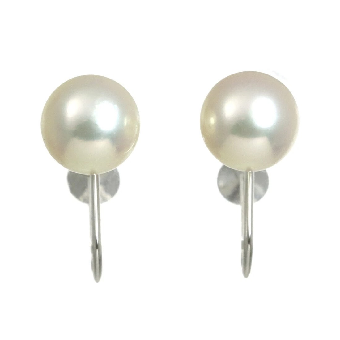 MIKIMOTO AKOYA PEARL EARRINGS WG 750: MIKIMOTO Akoya Pearl Earrings WG 750 Brand: MIKIMOTO Type/Style: Earrings Material: 750 White Gold, Color: White Gold Size: W7.7 x H15mm Accessories: None Accessories Notice: When purchasi