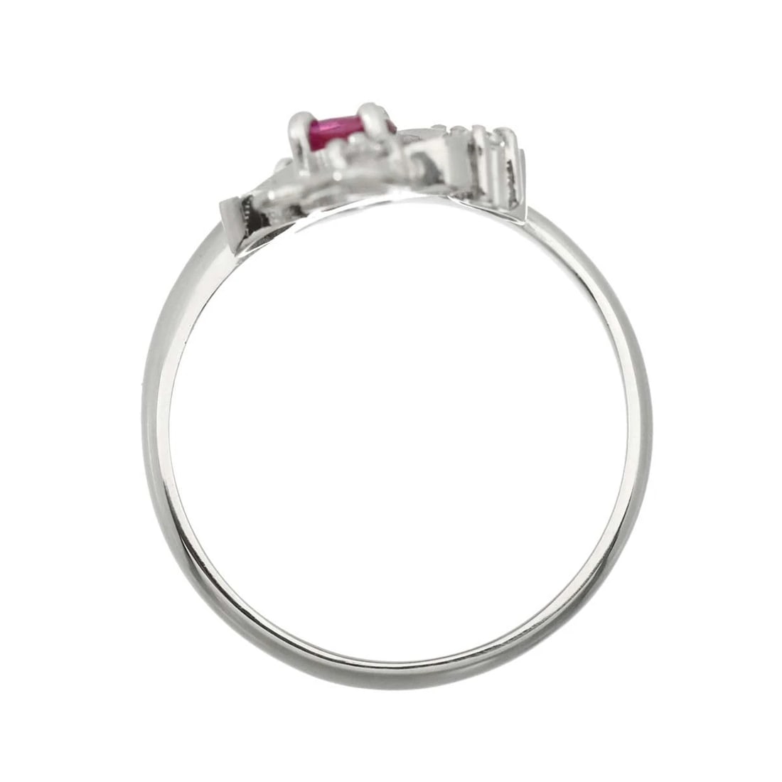 RUBY DIAMOND RING PLATINUM - 4