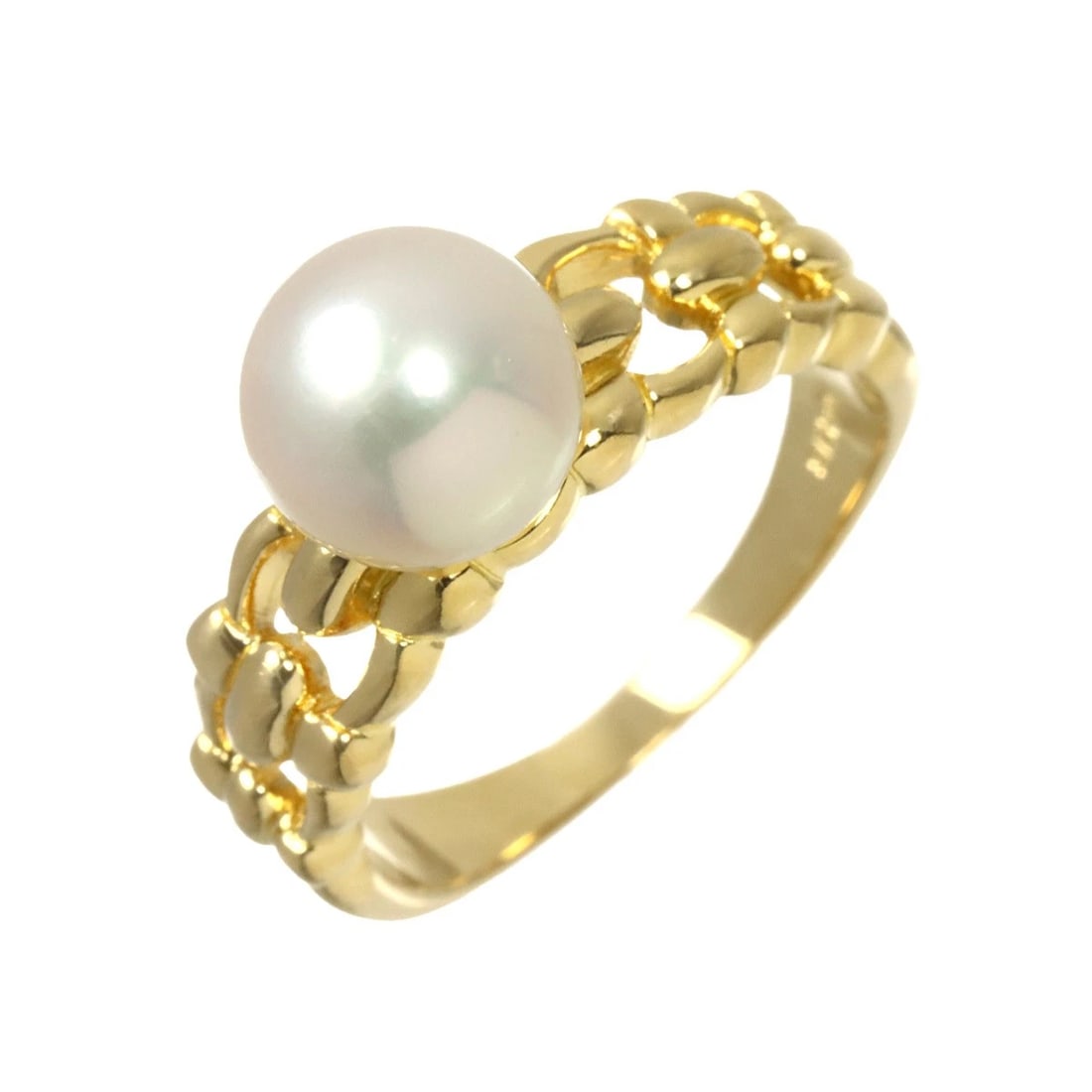 MIKIMOTO AKOYA PEARL RING YG 750: MIKIMOTO Akoya Pearl Ring YG 750 Brand: MIKIMOTO Type/Style: Ring Material: 750 Yellow Gold, Color: Yellow Gold Size: 5.5-5.75(US) Accessories: None Accessories Notice: When purchasing pre