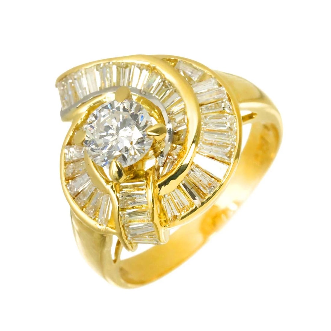 DIAMOND RING YG 750: Diamond Ring YG 750 Brand: Unbranded Type/Style: Ring Material: 750 Yellow Gold, Main Stone Natural Color: Gold Size: 6.5-6.75(US) Accessories: None Accessories Notice: When purchasing pre
