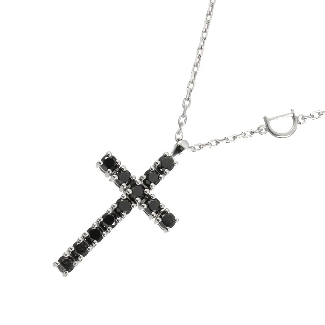 DAMIANI MYSTERY CROSS DIAMOND NECKLACE WHITE GOLD 750: DAMIANI Mystery Cross Diamond Necklace White Gold 750 Brand: DAMIANI Type/Style: Necklace Material: 750 White Gold, Main Stone Natural Color: White Gold Size: internal circumference of the