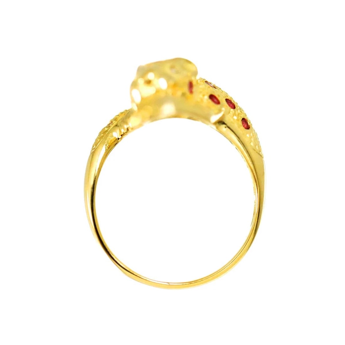RUBY DIAMOND RING YELLOW GOLD 750 - 6