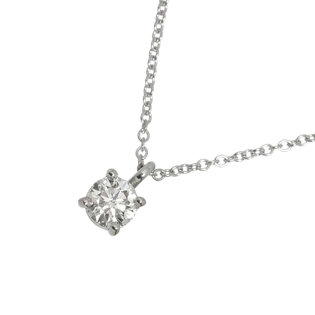 TIFFANY CO. DIAMOND NECKLACE PLATINUM: TIFFANY CO. Diamond Necklace Platinum Brand: TIFFANY Co. Type/Style: Necklace Material: PT950, Main Stone Natural Color: Platinum Size: internal circumference of the chain: 15.7inch Top Charm:W4.3 x