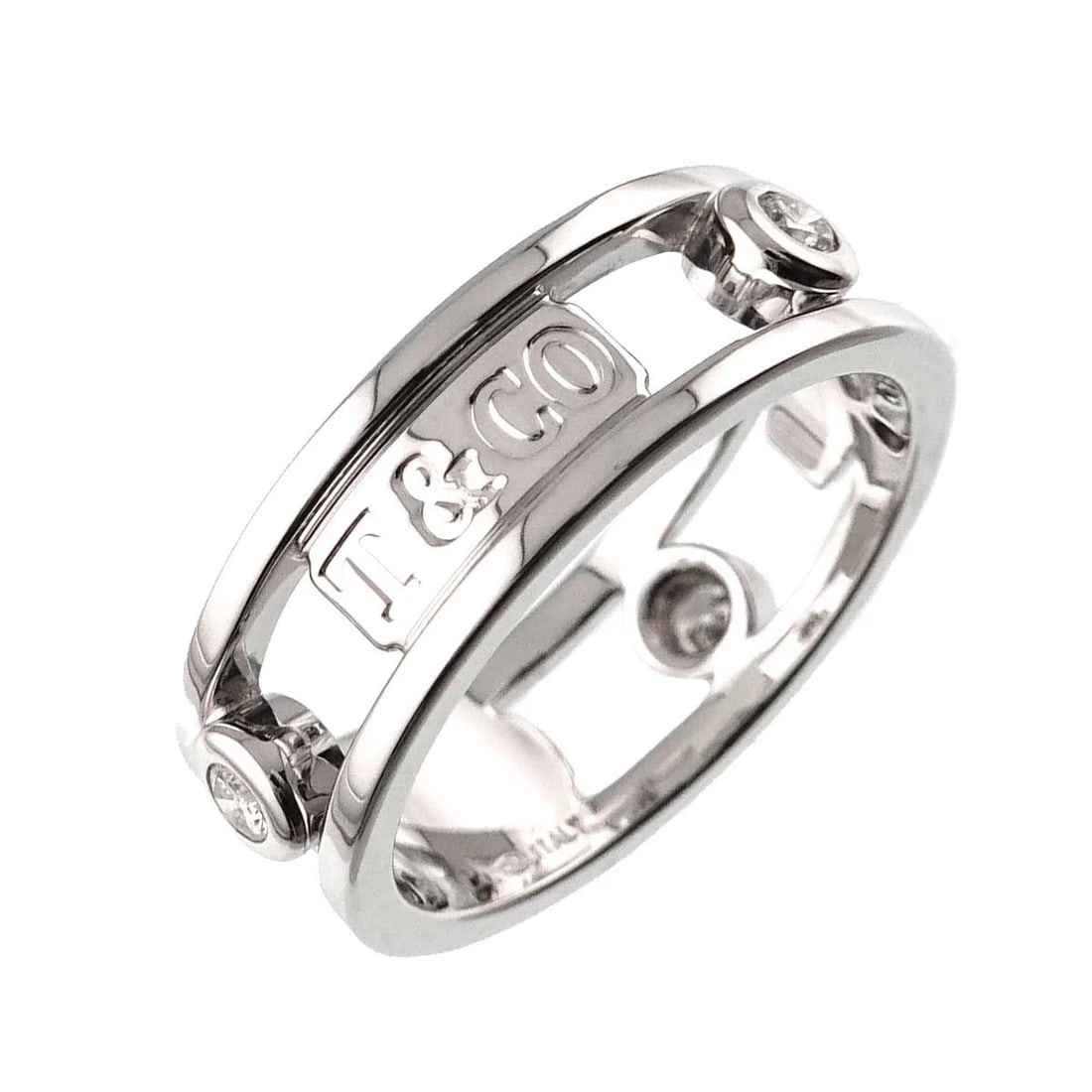 TIFFANY CO. ELEMENT DIAMOND RING WG: TIFFANY Co. Element Diamond Ring WG Brand: TIFFANY Co. Type/Style: Ring Material: 750 White Gold, Color: White Gold Size: 5.75-6(US) Accessories: None Accessories Notice: When purchasing pre-owned