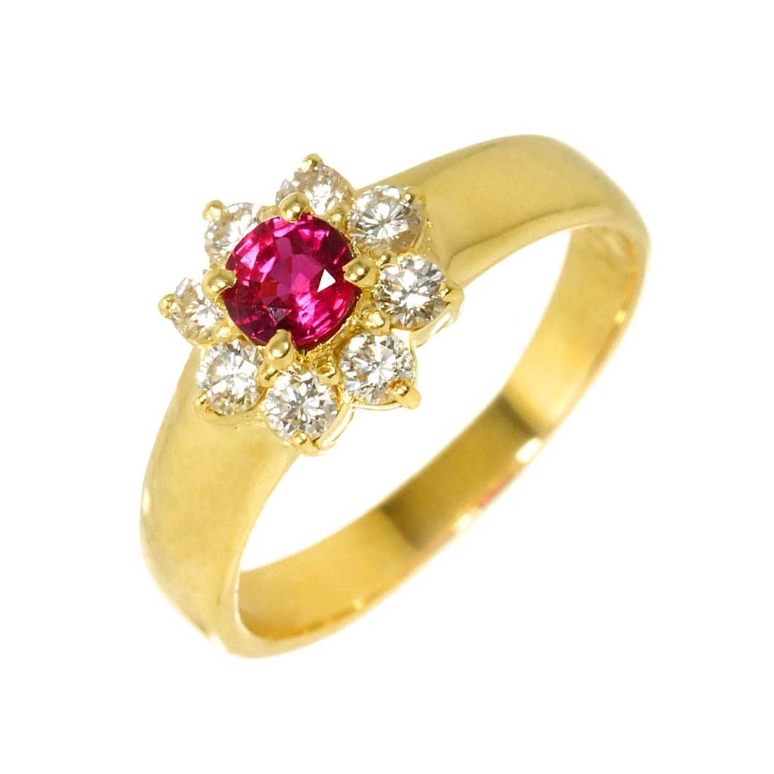 RUBY DIAMOND RING 18K YG (1 of 2)