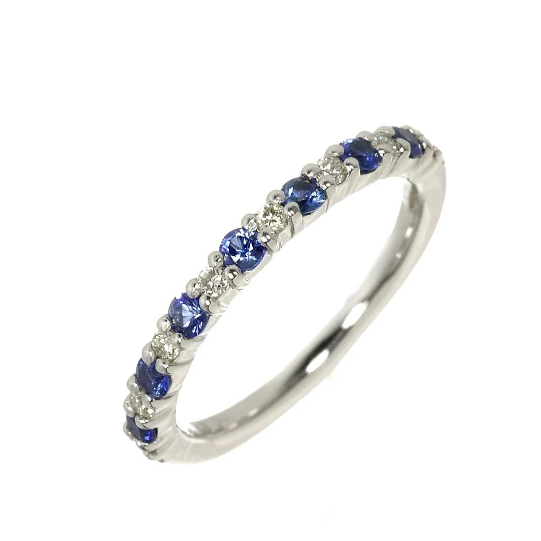 4C SAPPHIRE DIAMOND RING WHITE GOLD 750: 4C Sapphire Diamond Ring White Gold 750 Brand: 4C Type/Style: Ring Material: 750 White Gold, Main Stone Sapphire Color: White Gold Size: 4.5(US) Accessories: None Accessories Notice: When