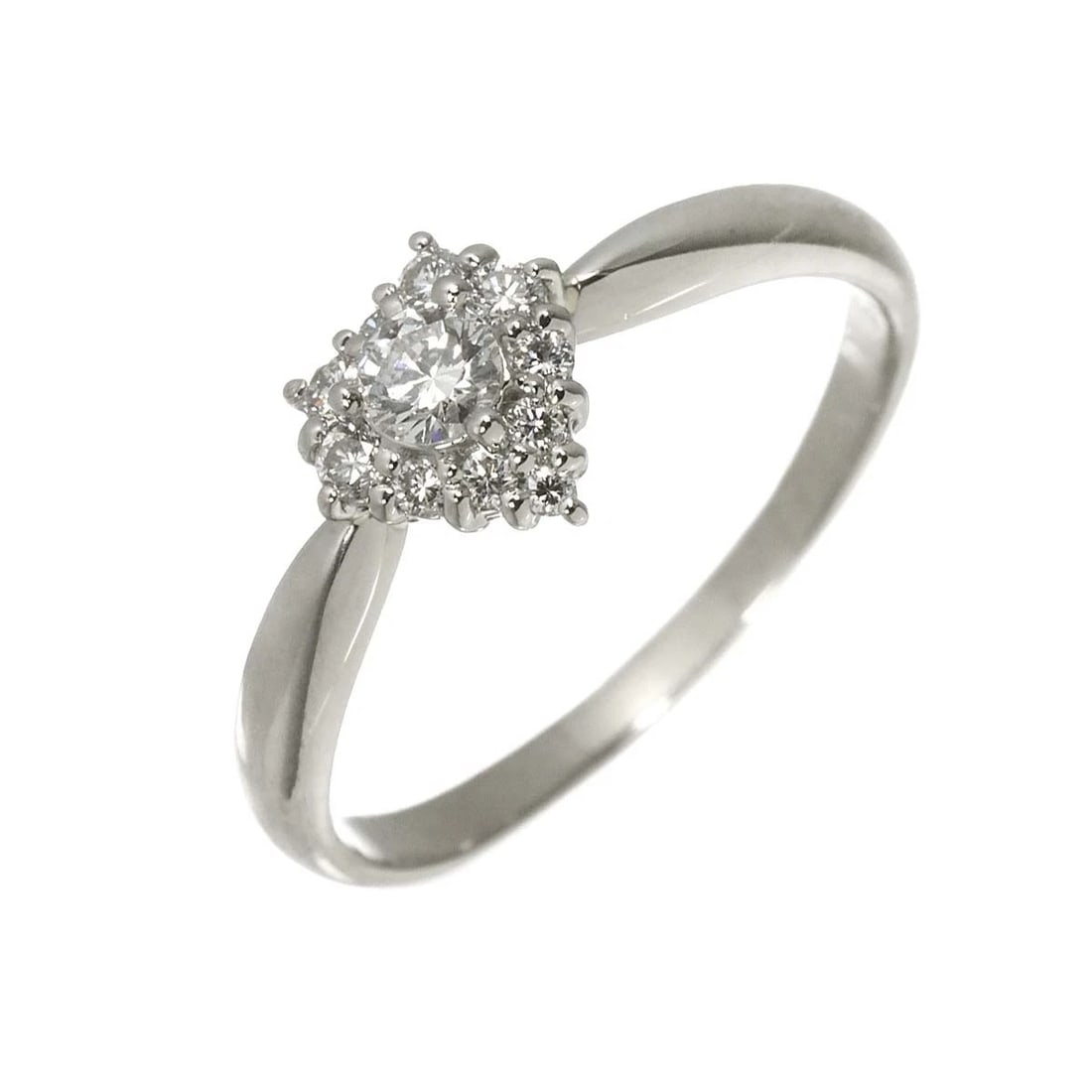 DIAMOND RING PLATINUM: Diamond Ring Platinum Brand: Unbranded Type/Style: Ring Material: Pt900, Main Stone Natural Color: Platinum Size: 7.25-7.5(US) Accessories: None Accessories Notice: When purchasing pre-own
