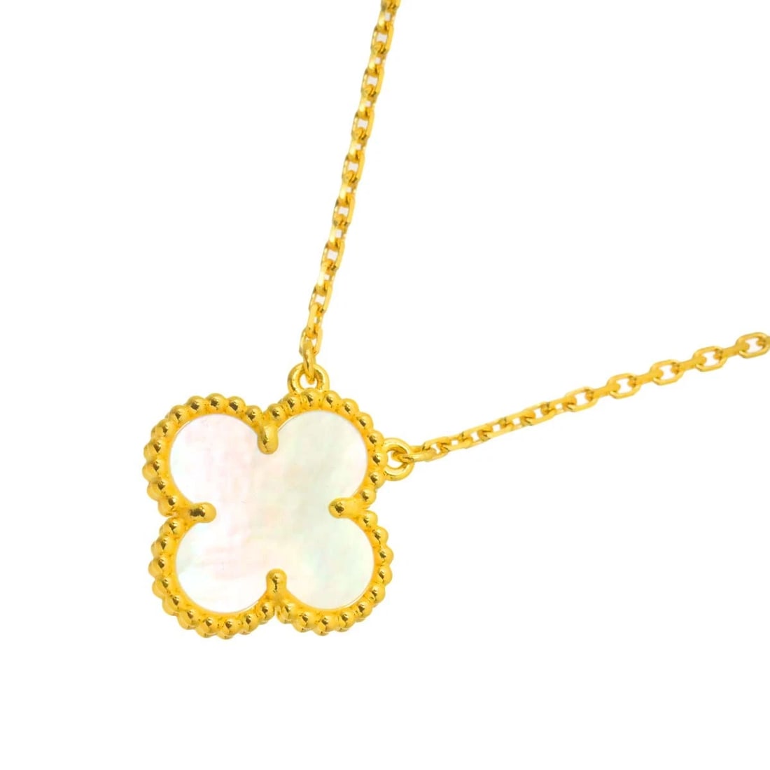 VAN CLEEF ARPELS ALHAMBRA MOP NECKLACE YG 750 (1 of 3)