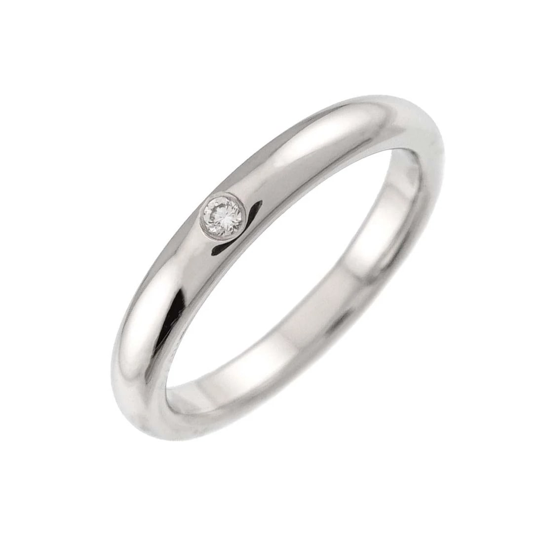 TIFFANY CO. STACKING BAND RING DIAMOND PLATINUM: TIFFANY Co. Stacking Band Ring Diamond Platinum Brand: TIFFANY Co. Type/Style: Ring Material: PT950, Main Stone Natural Color: Platinum Size: 4.5(US) Accessories: None Accessories Notice: