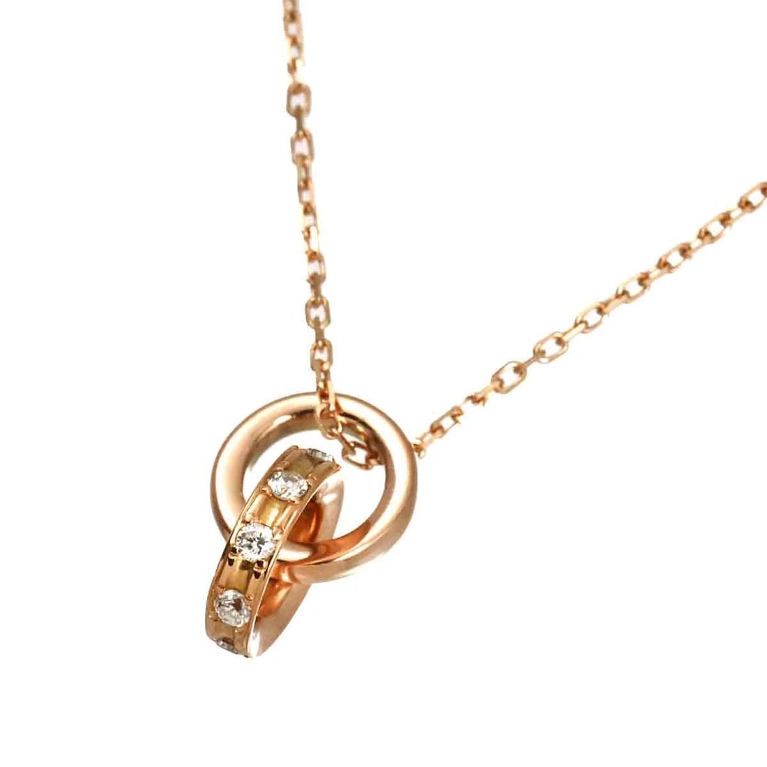 4C DIAMOND NECKLACE PINK GOLD 750: 4C Diamond Necklace Pink Gold 750 Brand: 4C Type/Style: Necklace Material: 750 Pink Gold, Main Stone Natural Color: Pink Gold Size: internal circumference of the chain:15.7inch to14.4inch Top