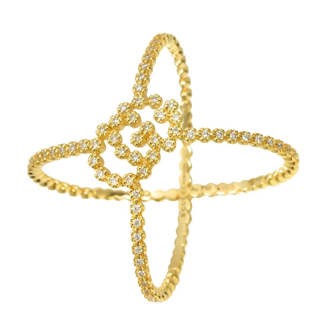 GUCCI DIAMOND RING YELLOW GOLD 750: GUCCI Diamond Ring Yellow Gold 750 Brand: GUCCI Type/Style: Ring Material: 750 Yellow Gold, Main Stone Natural Color: Yellow Gold Size: 7.5(US) Accessories: None Accessories Notice: When p