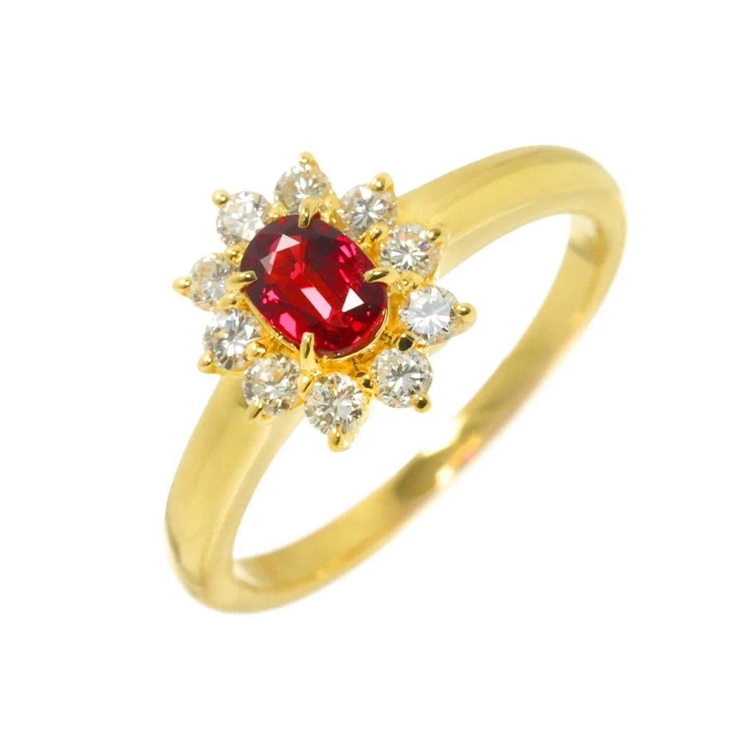 TASAKI RUBY DIAMOND RING YG 750: TASAKI Ruby Diamond Ring YG 750 Brand: TASAKI Type/Style: Ring Material: 750 Yellow Gold, Main Stone Natural Color: Gold Size: 5.5-5.75(US) Accessories: None Accessories Notice: When purchasing
