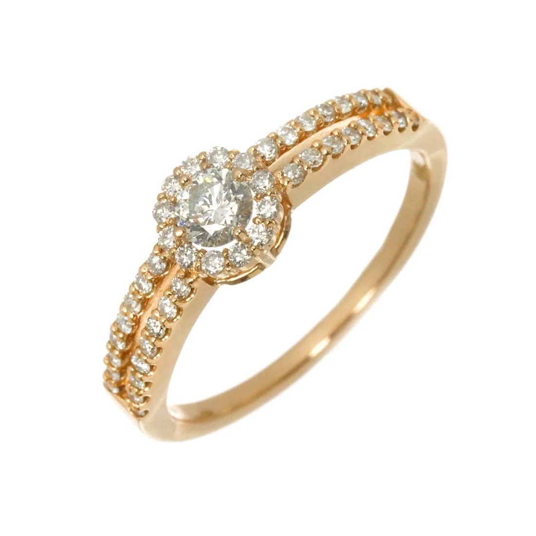 DIAMOND RING PINK GOLD 750: Diamond Ring Pink Gold 750 Brand: Unbranded Type/Style: Ring Material: 750 Pink Gold, Main Stone Natural Color: Pink Gold Size: 6(US) Accessories: None Accessories Notice: When purchasing pre-owned