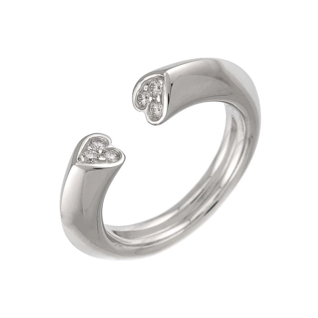 TIFFANY CO. TENDERNESS HEART DIAMOND RING WHITE GOLD 750: TIFFANY Co. Tenderness Heart Diamond Ring White Gold 750 Brand: TIFFANY Co. Type/Style: Ring Material: 750 White Gold, Main Stone Natural Color: White Gold Size: 4(US) Accessories: None Accessories