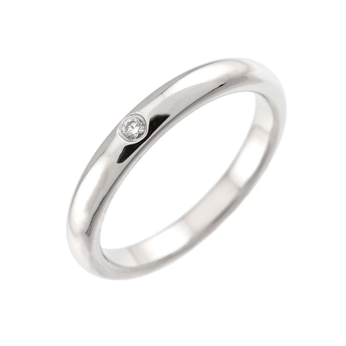 TIFFANY CO. STACKING BAND RING DIAMOND PLATINUM: TIFFANY Co. Stacking Band Ring Diamond Platinum Brand: TIFFANY Co. Type/Style: Ring Material: PT950, Main Stone Natural Color: Platinum Size: 5.25(US) Accessories: None Accessories Notice: