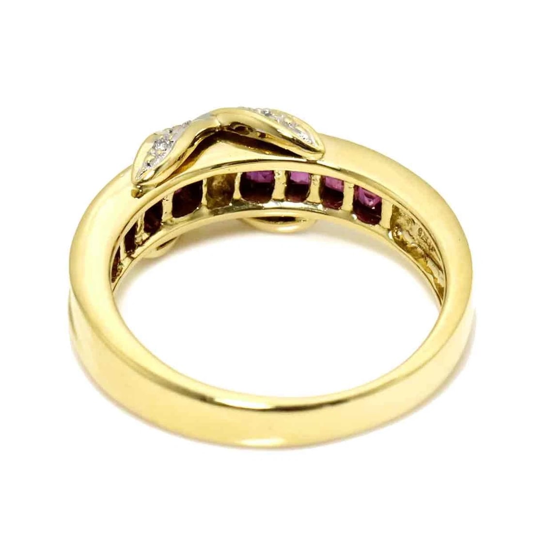 RUBY DIAMOND RING YELLOW GOLD 750 - 5