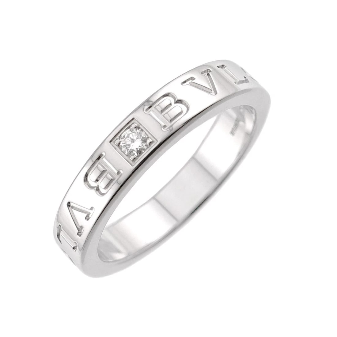 BVLGARI B-ZERO1 DIAMOND RING WG 750: BVLGARI B-ZERO1 Diamond Ring WG 750 Brand: BVLGARI Type/Style: Ring Material: 750 White Gold, Main Stone Natural Color: White Gold Size: 7.5(US) Accessories: None Accessories Notice: When