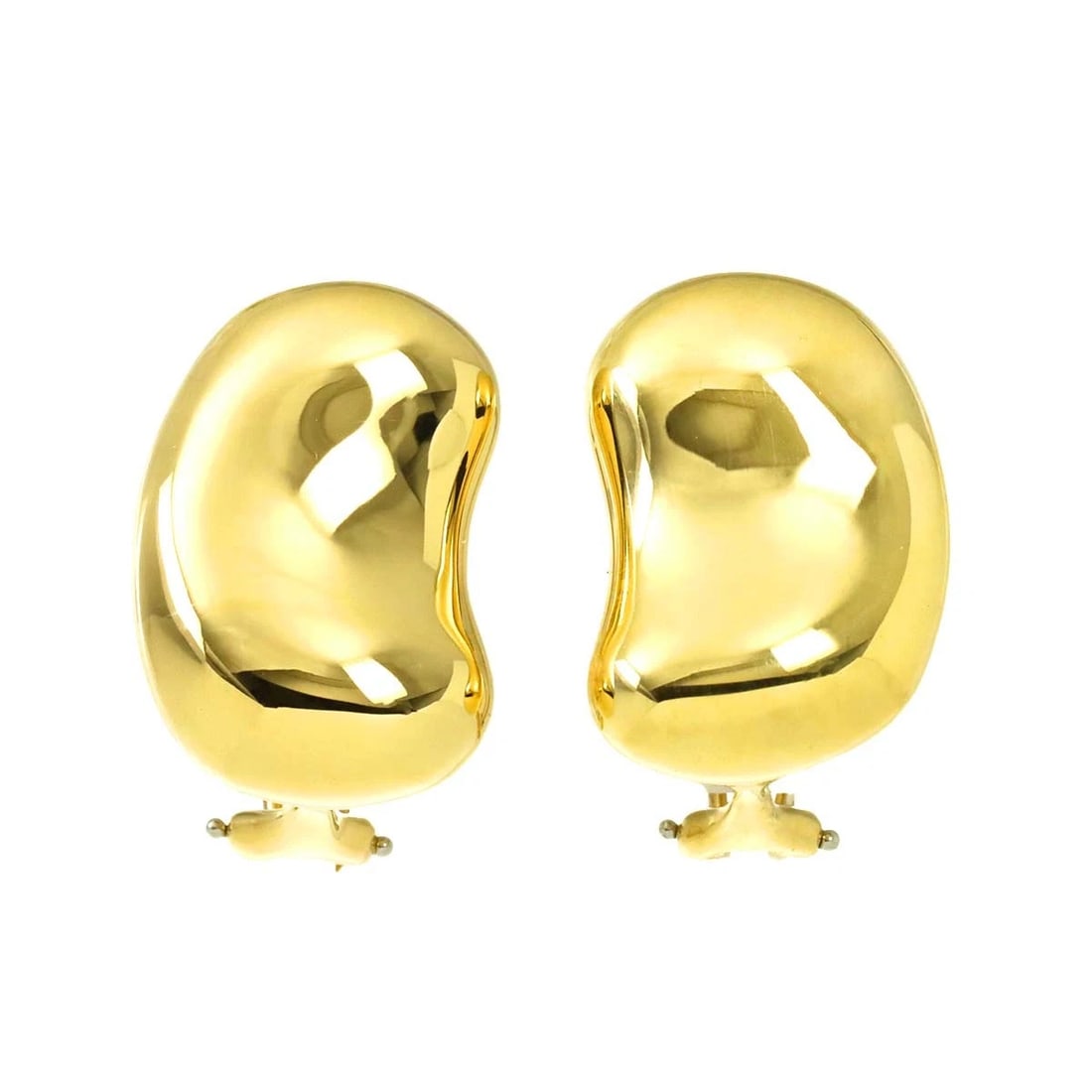 TIFFANY CO. BEAN EARRINGS CLIP ON: TIFFANY Co. Bean Earrings Clip on Brand: TIFFANY Co. Type/Style: Earrings Material: 750 Yellow Gold, Color: Gold Size: W 14.6 x H 21.4mm Accessories: None Accessories Notice: When purchasi