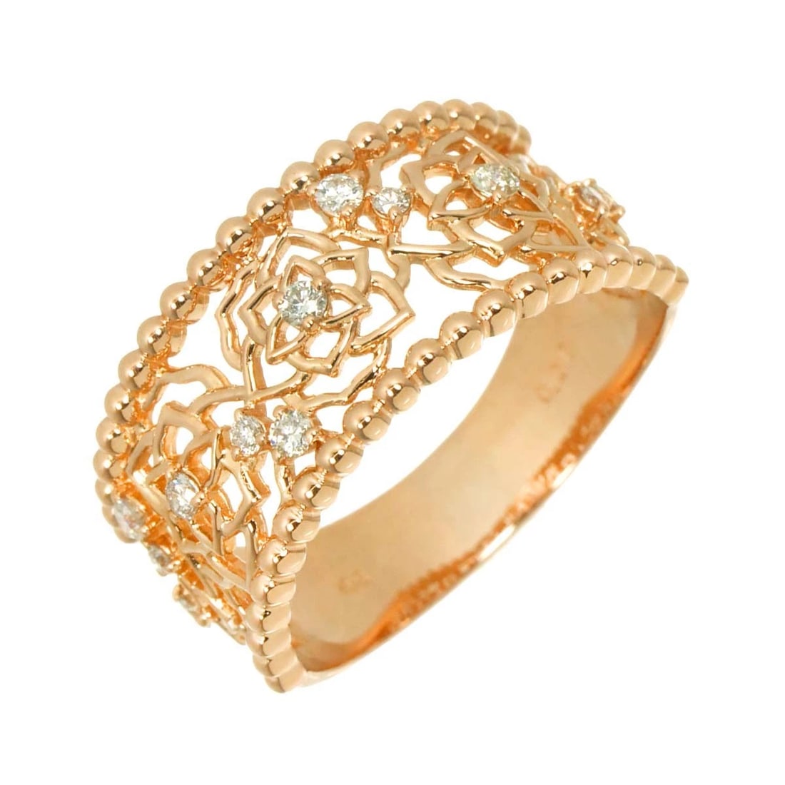 DIAMOND RING PINK GOLD 750: Diamond Ring Pink Gold 750 Brand: Unbranded Type/Style: Ring Material: 750 Pink Gold, Main Stone Natural Color: Pink Gold Size: 6.75(US) Accessories: None Accessories Notice: When purchasing
