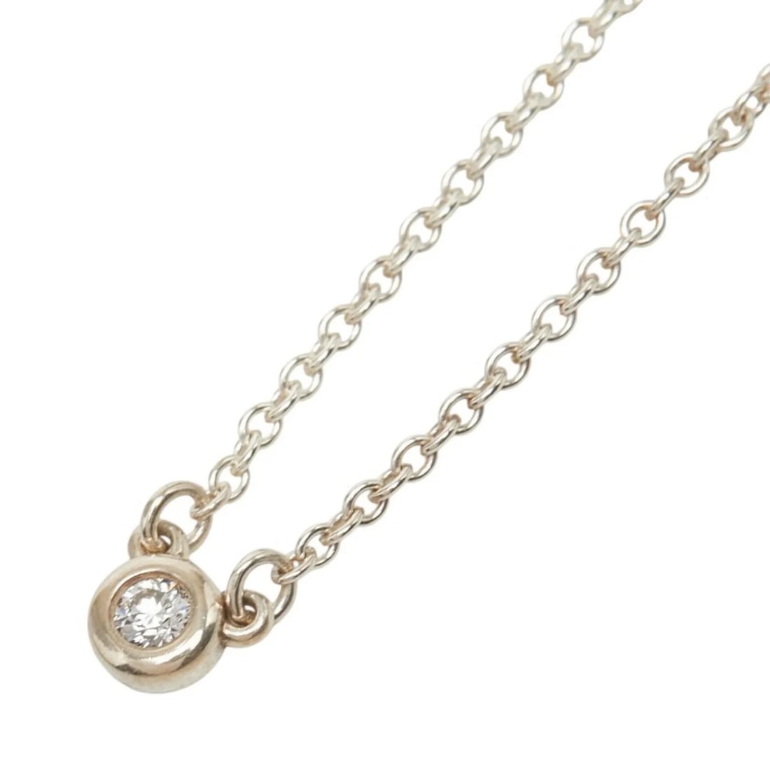 TIFFANY & CO. BY THE YARD DIAMOND NECKLACE, STERLING SILVE: Tiffany & Co. By the Yard Diamond Necklace, Sterling Silve Brand: Tiffany Type/Style: Necklace Material: Silver 925, Main Stone natural Color: SILVER Size: Neck Circumference41 cm / 16.14'' Pendant Si