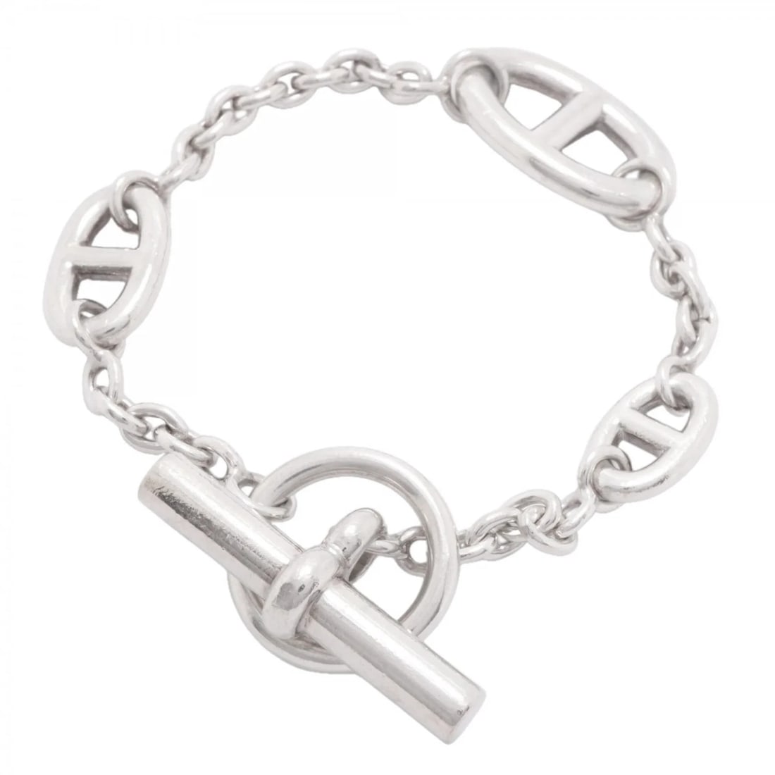 HERMES CHAINE D'ANCRE FARANDOLE BRACELET, STERLING SILVER 925: Hermes Chaine d'Ancre Farandole Bracelet, Sterling Silver 925 Brand: Hermes Type/Style: Charm bracelet Material: Silver 925, Color: SILVER Size: Length15.5cm / 6.1'' Accessories: None Acce