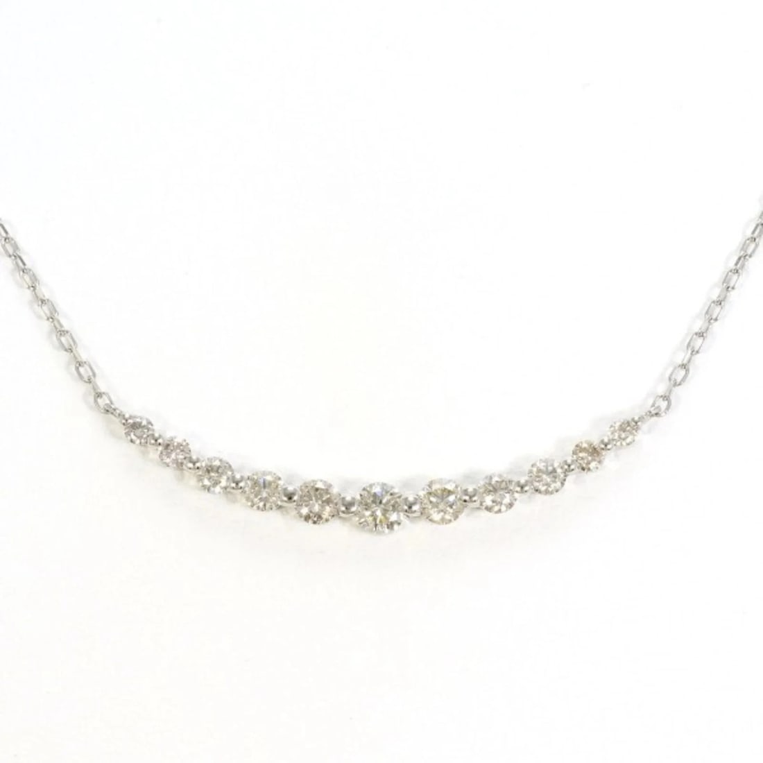 PLATINUM 900/850 NECKLACE WITH DIAMOND: Platinum 900/850 Necklace with Diamond Brand: Unbranded Type/Style: Necklace Material: Platinum 850, Platinum 900, Main Stone natural Color: pt Size: Neck Circumference 43 cm / 16.92'' Pendant Size 7m