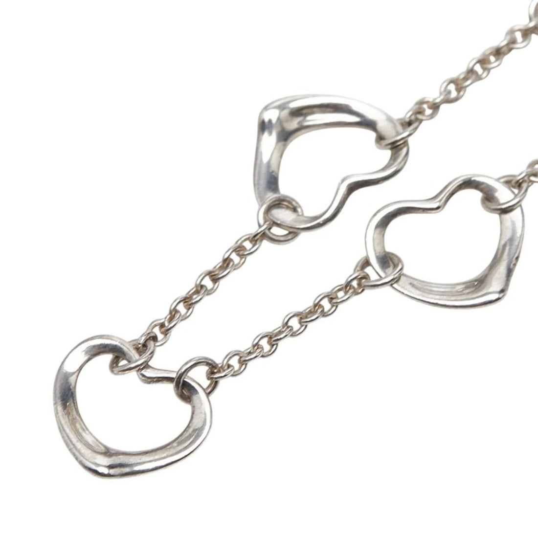 TIFFANY & CO. 5-STRAND OPEN HEART NECKLACE, STERLING SILVER 925, WOMEN'S: Tiffany & Co. 5-strand Open Heart Necklace, Sterling Silver 925, Women's Brand: Tiffany Type/Style: Necklace Material: Silver 925, Color: SILVER Size: Neck Circumference 40.3 cm / 15.86'' Pendant Size