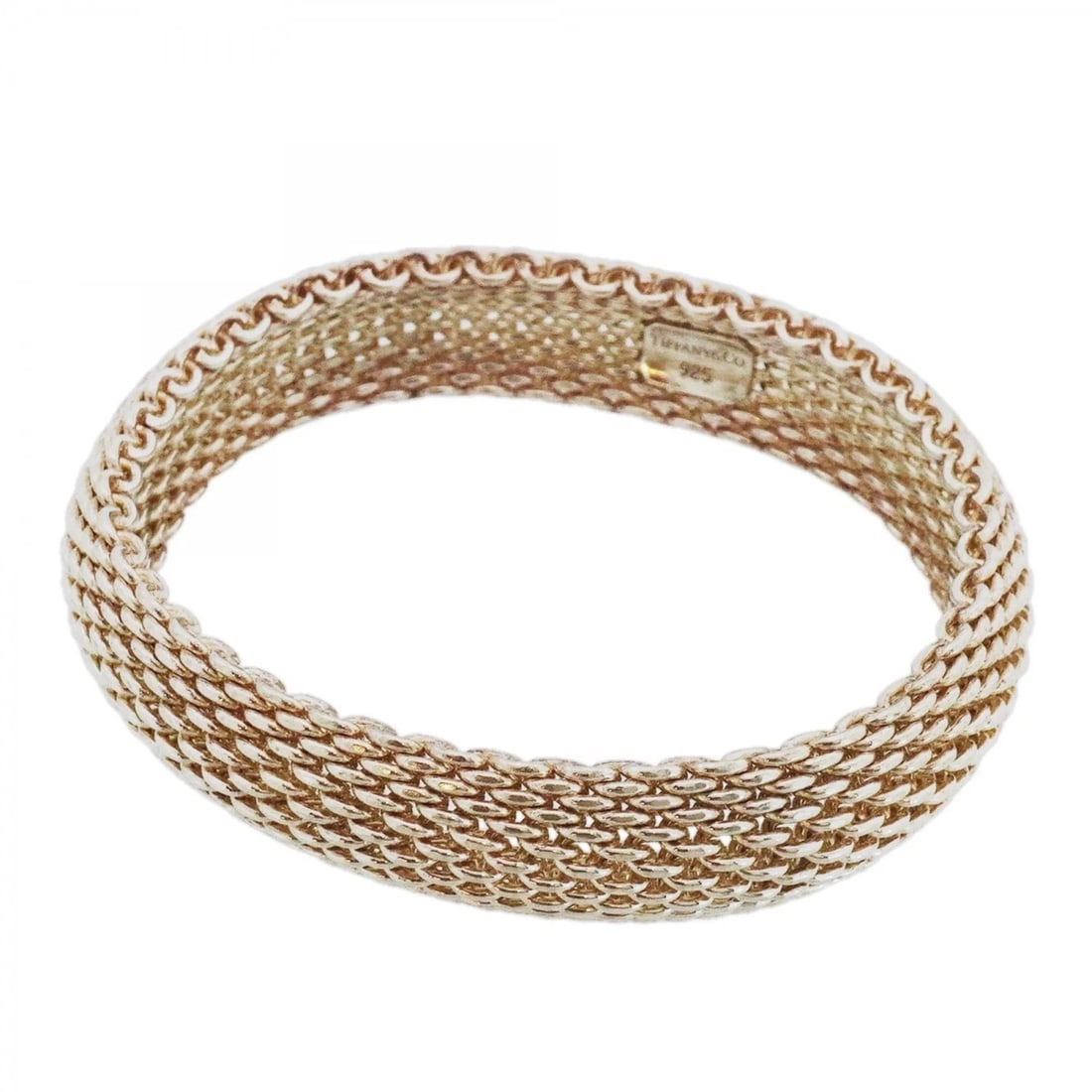TIFFANY & CO. SOMERSET STERLING SILVER BANGLE, WOMEN'S: Tiffany & Co. Somerset Sterling Silver Bangle, Women's Brand: Tiffany Type/Style: Bangle Material: Silver 925, Color: SILVER Size: Length 18.5cm / 7.28'' Accessories: None Accessories Noti