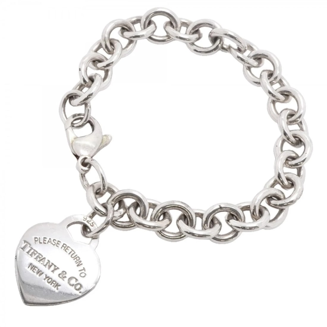 TIFFANY & CO. RETURN TO HEART BRACELET, STERLING SILVER 925, WOMEN'S: Tiffany & Co. Return to Heart Bracelet, Sterling Silver 925, Women's Brand: Tiffany Type/Style: Charm bracelet Material: Silver 925, Color: SILVER Size: Length17cm / 6.69'' Accessories: None <